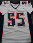 Willie McGinest New England Patriots Autographed & Inscribed Custom White Style Jersey w/JSA coa
