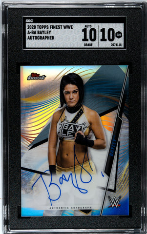 Bayley Autographed 2020 Topps Finest WWE SGC Graded Duel GEM MINT 10 FREE SHIPPING (SEE DESCR)
