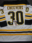 Gerry Cheevers Boston Bruins Autographed Custom White Style Jersey with JSA W coa