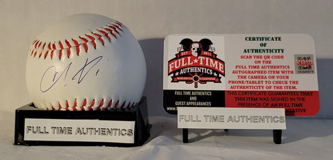 Christian Vazquez Boston Red Sox/Houston Astros Autographed Rawlings Baseball with Full Time Authentics QR Code Hologram