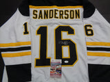 Derek Sanderson Boston Bruins Autographed Custom White Style Jersey w/JSA W coa