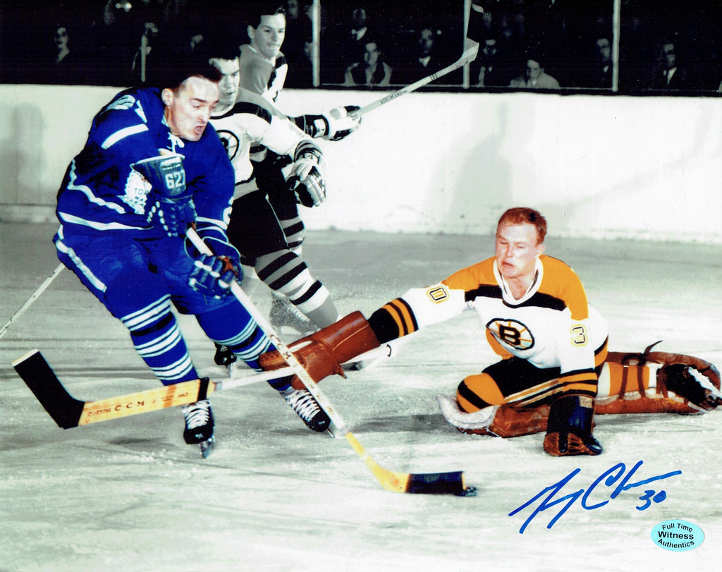 GERRY CHEEVERS Boston Bruins SIGNED 8x10 Mask Photo