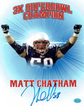Matt Chatham New England Patriots Autographed 8x10 Photo with Full Time Authentics coa - 2 PHOTOS TO CHOOSE FROM
