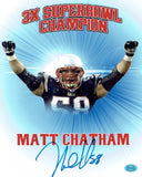 Matt Chatham New England Patriots Autographed 8x10 Photo with Full Time Authentics coa - 2 PHOTOS TO CHOOSE FROM