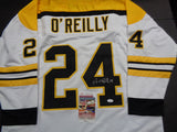 Terry O'Reilly Boston Bruins Autographed Custom White Style Jersey w/JSA W coa