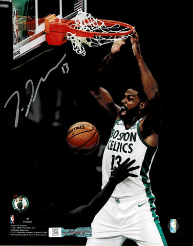 Tristan Thompson Boston Celtics Autographed 8x10 Photo with Full Time Authentics QR COA