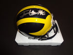 Josh Uche Michigan Wolverines Autographed Riddell Mini Helmet JSA W coa
