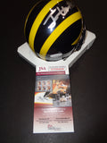 Josh Uche Michigan Wolverines Autographed Riddell Mini Helmet JSA W coa