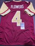 Zay Flowers Boston College Golden Eagles Autographed Custom Jersey JSA Witnessed coa