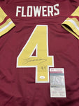 Zay Flowers Boston College Golden Eagles Autographed Custom Jersey JSA Witnessed coa