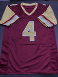Zay Flowers Boston College Golden Eagles Autographed Custom Jersey JSA Witnessed coa